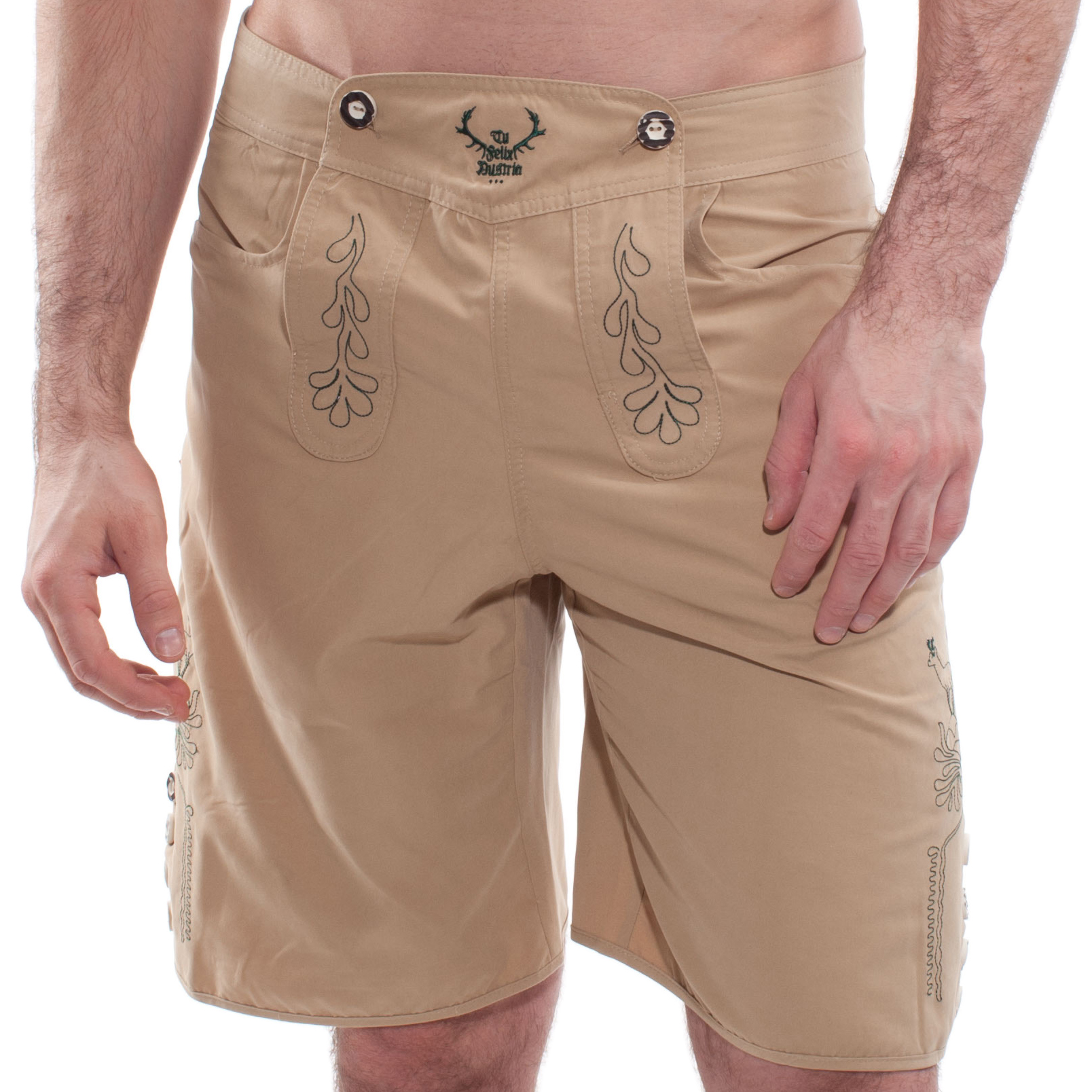 Herren Freizeitlederhose - beige