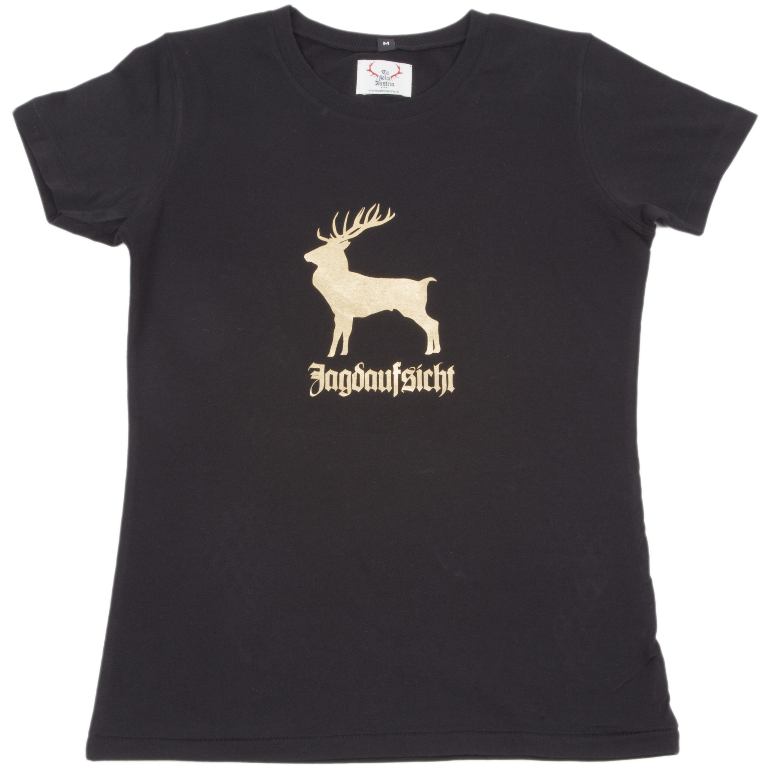 Damen T-Shirt "Jagdaufsicht" - schwarz