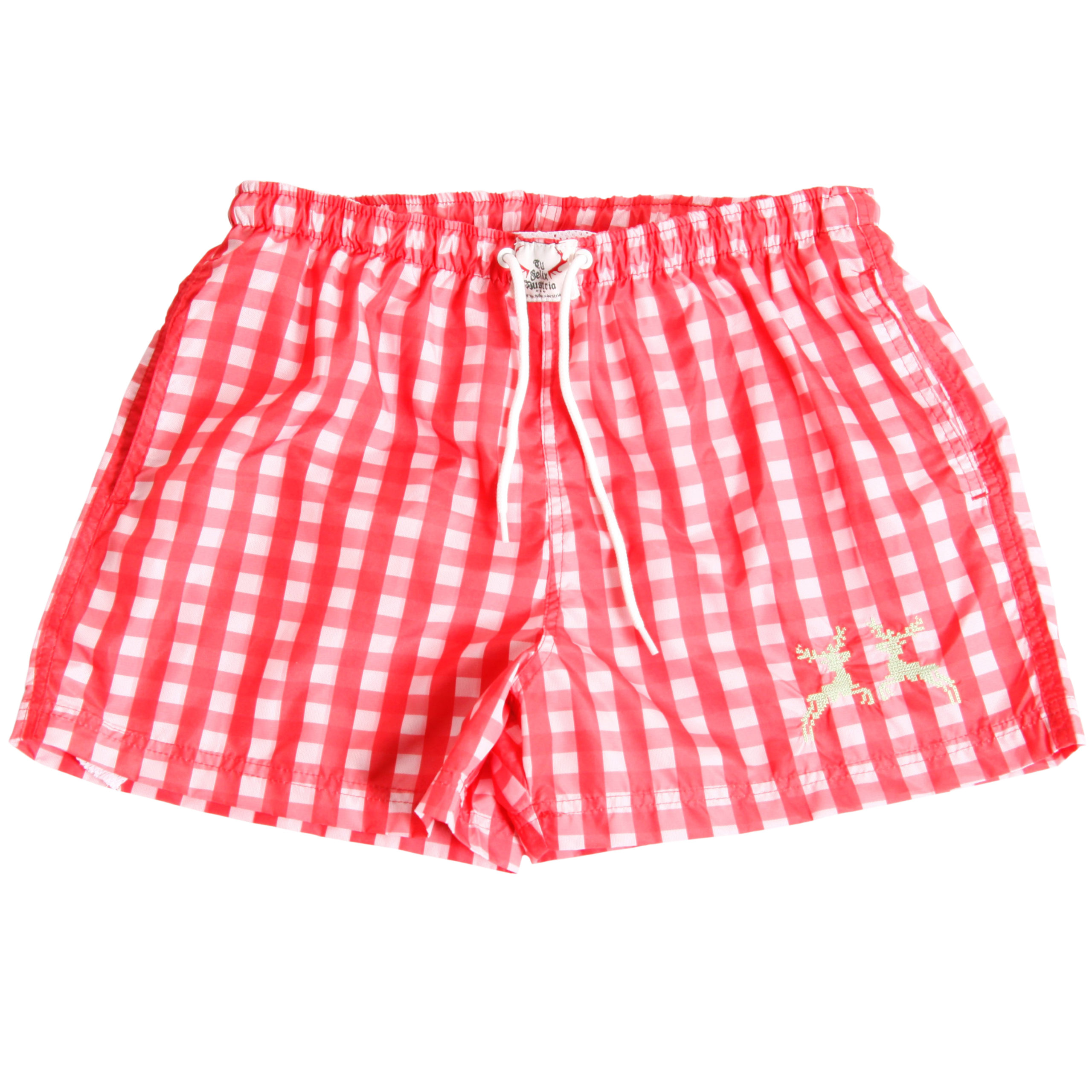Badehose karo - rot