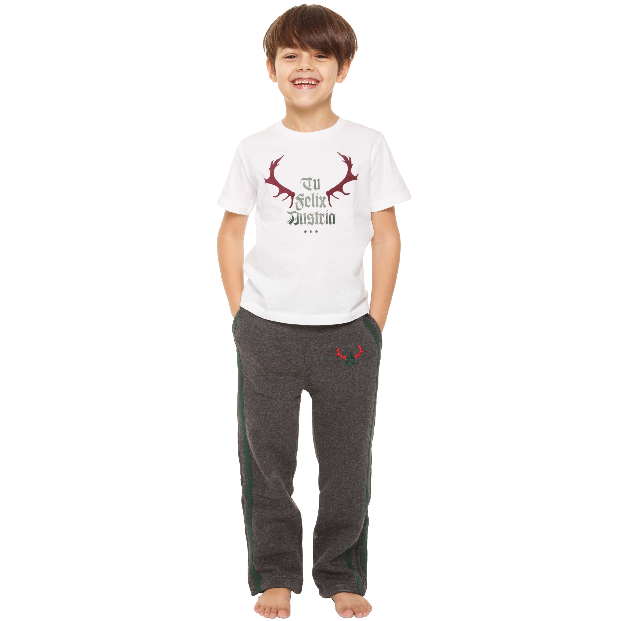 Kinder T-Shirt Logo - weiß